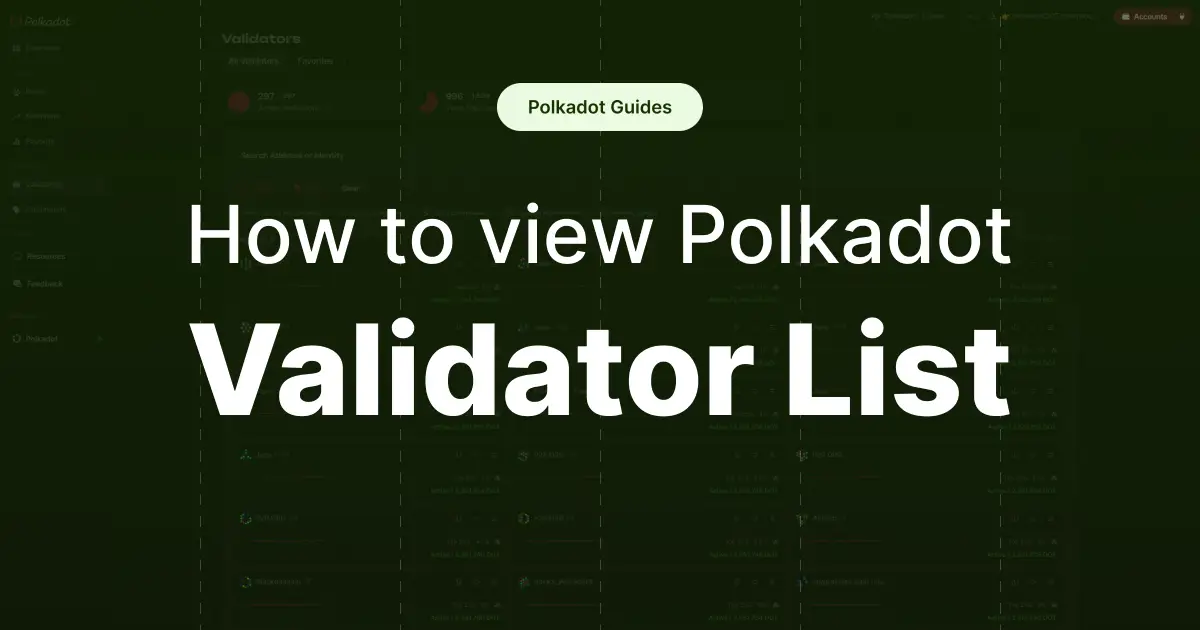 How to view validator list
